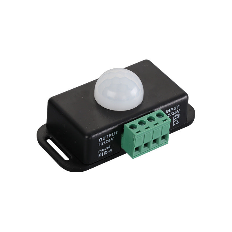 Single Color LED Strip Motion Sensor Switch – DC12V-24V 6A | PIR Infrared Motion Detector Controller | For LED Strips
