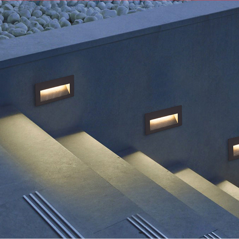 Lot de 2 appliques murales LED étanches 3 W AC100-240 V IP65 pour escaliers