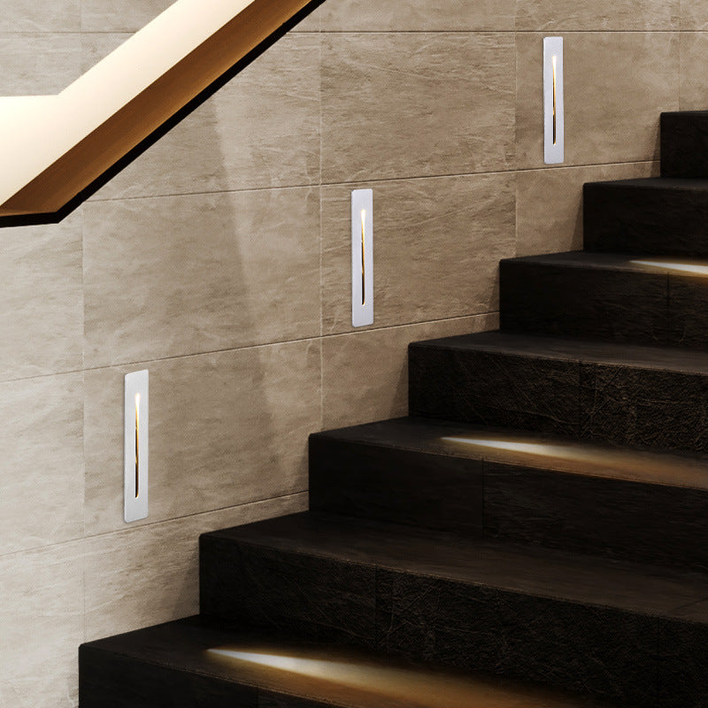 Lot de 2 appliques murales LED étanches 3 W AC100-240 V IP65 pour escaliers