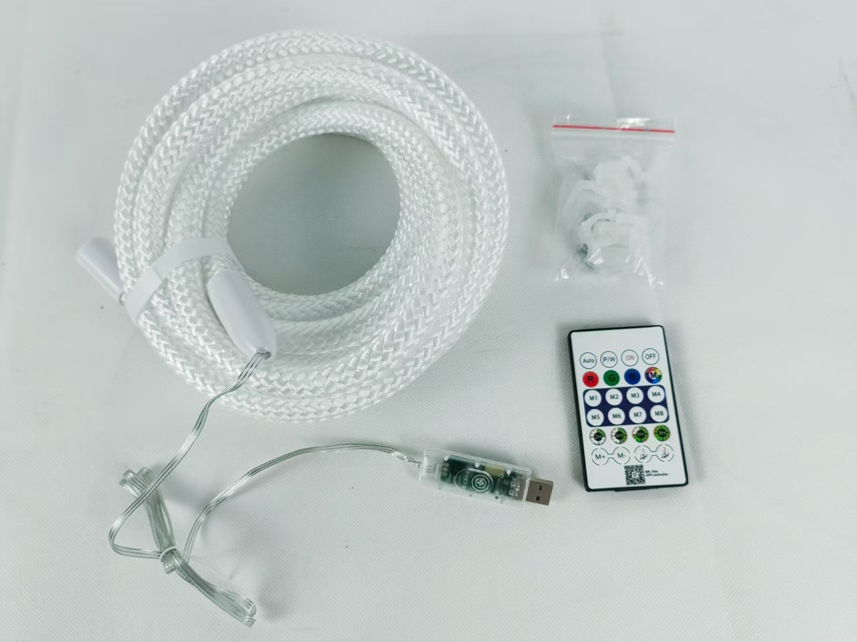 360° NEON-LED-Lichtstreifen, gewebte Optik, RGB-Farbe, wasserdicht, flexibles LED-Neonlicht-Streifen-Kit