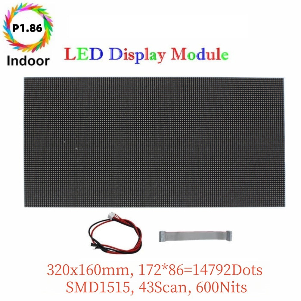 ID-S Series – P1.86 Indoor LED Display Panel | 320×160mm | 14,792 Pixels RGB Tile | Full Color High-Resolution Unit