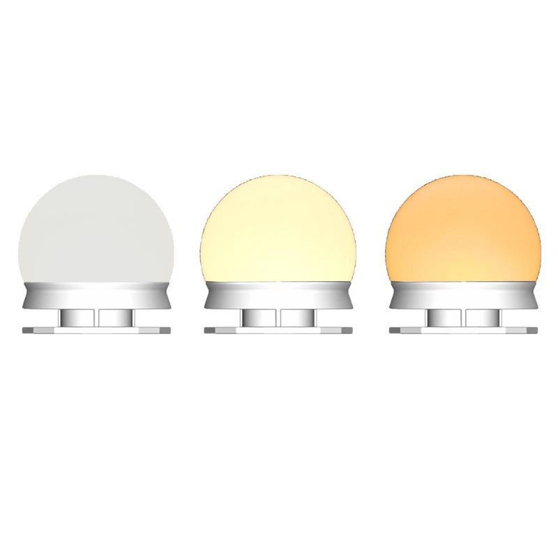 Hollywood Style LED Vanity Mirror Lights Kit with 10 3Colors Adjustable 1.77'' Light Bulbs, Perfect for Makeup Vanity Table Set in Dressing Room