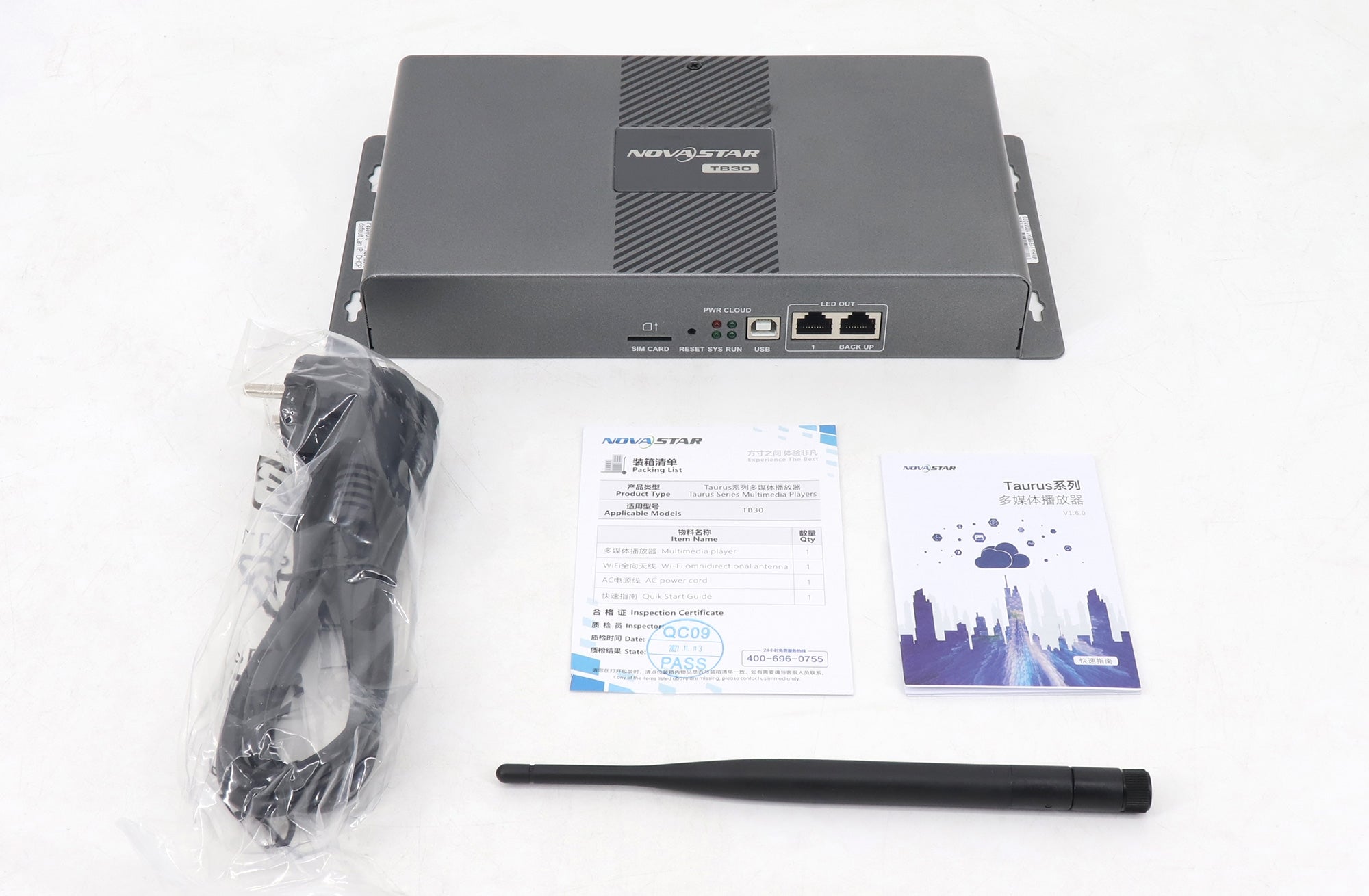 NovaStar TB30 Sending Box – 1.3 Million Pixels | Asynchronous LED Controller & USB Playback for LED Display Screens