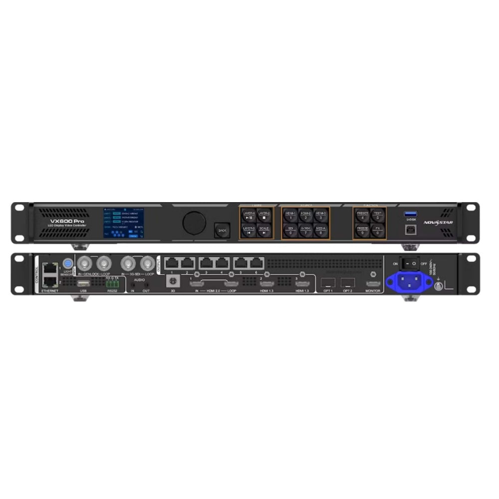 NovaStar VX600 PRO Video Processor – 2.3 Million Pixels | Multi-Input 4K Video Processor with Advanced Scaling for LED Display Screens