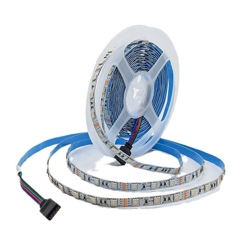 8MM Wide SMD5050 RGB LED Strip Light - DC12V | 60 LEDs/M | 8mm PCB | Non-Waterproof | for Mirror, Kitchen Cabinet, Bedroom | 5/50M