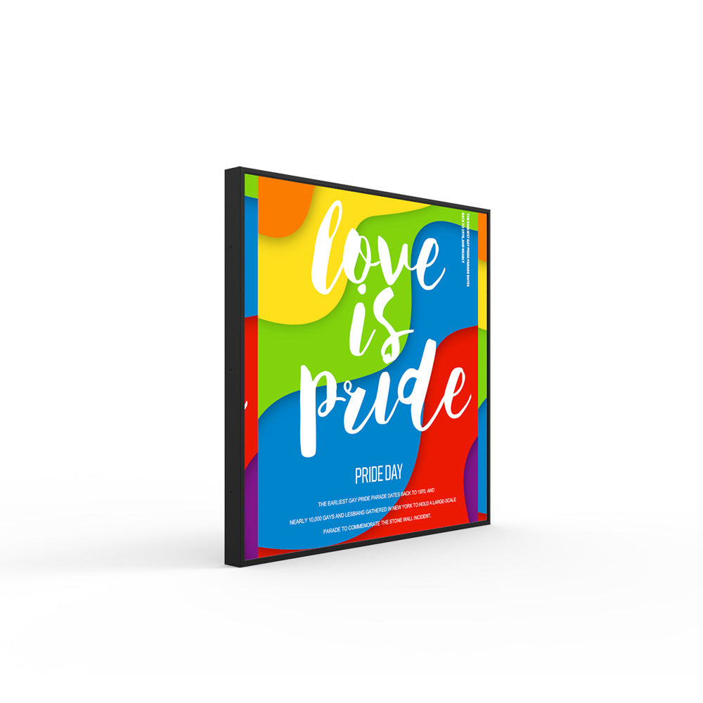 SL Series 51.7 Inch (928.26x928.26mm Viewable) 22mm Super Slim Square LCD Digital Screen, No Touch, Content Upload via Dadonlion Platform / USB Disk