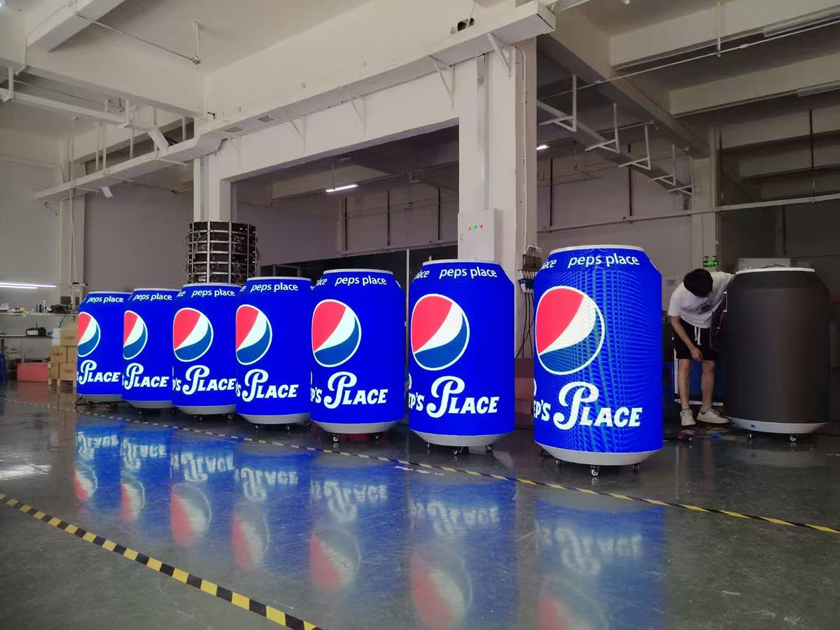 Outdoor P2.9 Can-Shaped LED Advertising Display | 5000–5500 Nits, IP65, Custom Sizes & Smart Control