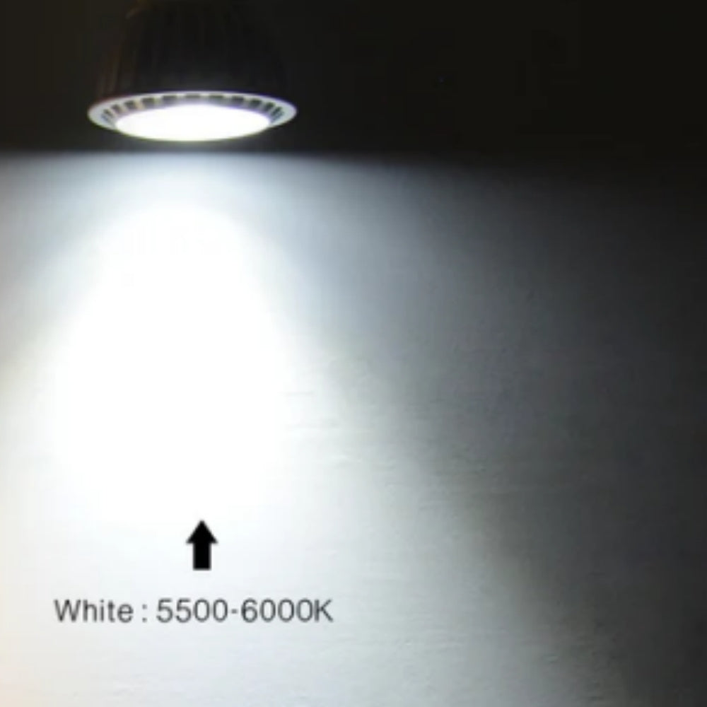 4Pack 3W/5W 12V AC/DC LED Spotlight MR16 LED Bulb Light GU5.3 Bi-Pin Base White Aluminum Housing 30° Beam Angle