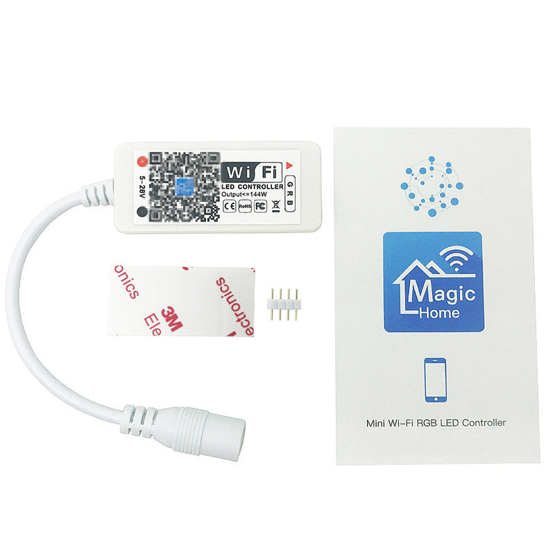 WiFi RGB/RGBW LED Strip Controller – DC5V-24V | WiFi App Control with Optional 24-Key Remote | For LED Strips