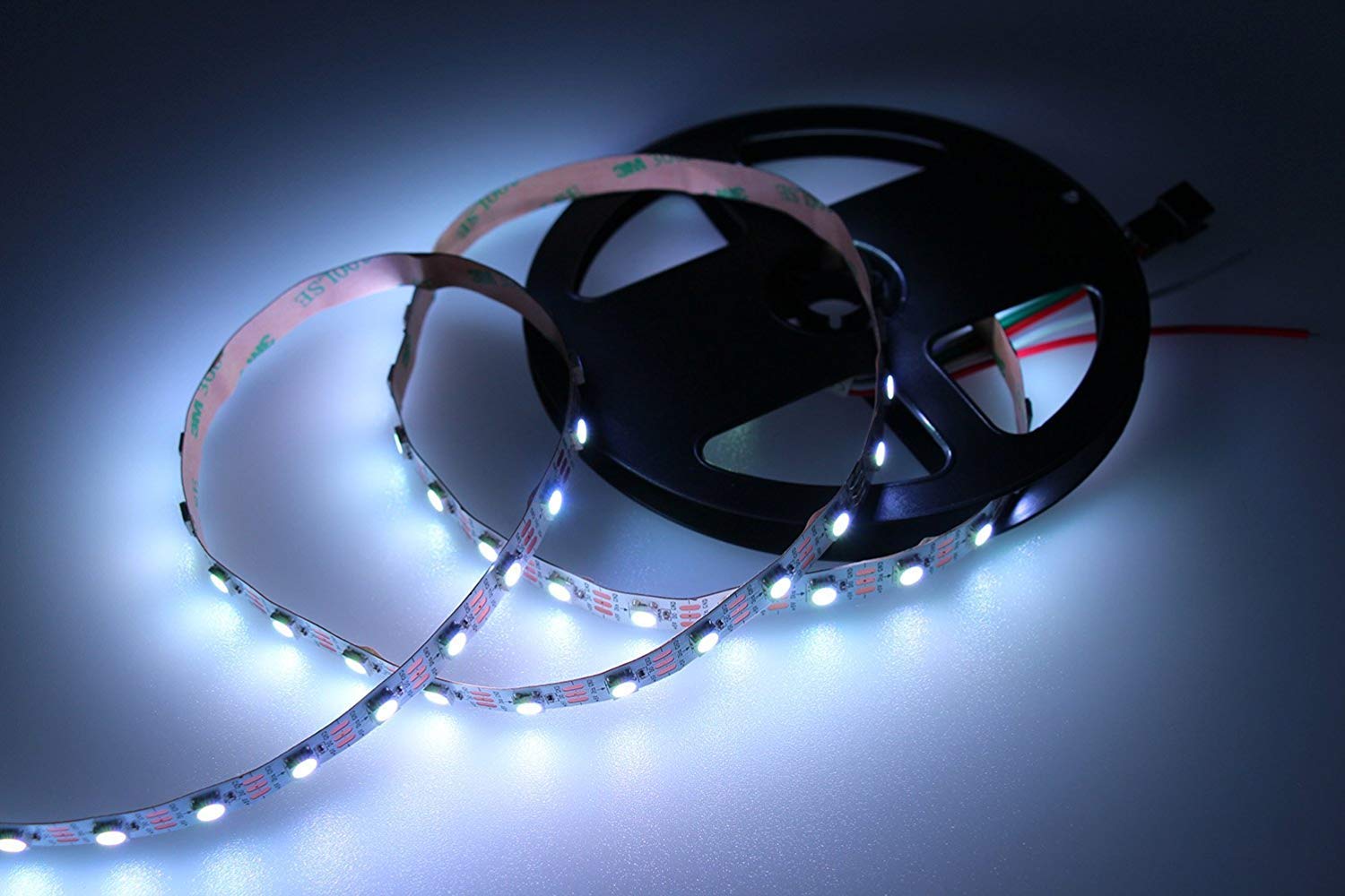 DC5V WS2812b RGBIC LED Strip Light - 10mm PCB | SMD5050 Individually Addressable | 30 / 60 / 96LEDs/M | White PCB | IP00 / IP65 / IP67 | Flowing Multicolor LED Strip for Party, Decoration, Home DIY Lighting Projects | 5/50M
