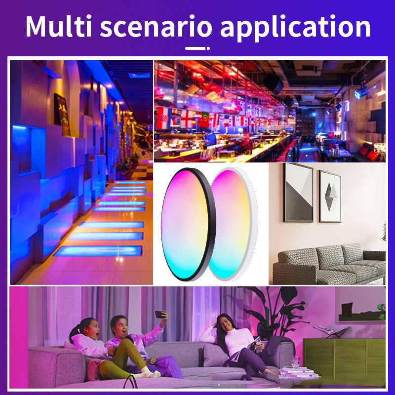 2er-Pack 24 W 12 Zoll Smart RGBCW Deckenleuchten RGB-Farbwechsel, 2700 K–6500 K einstellbar mit dimmbarer Helligkeit, kompatibel mit Alexa/Google Home/APP-Steuerung, WiFi-Licht für Schlafzimmer/Kinderzimmer/Party