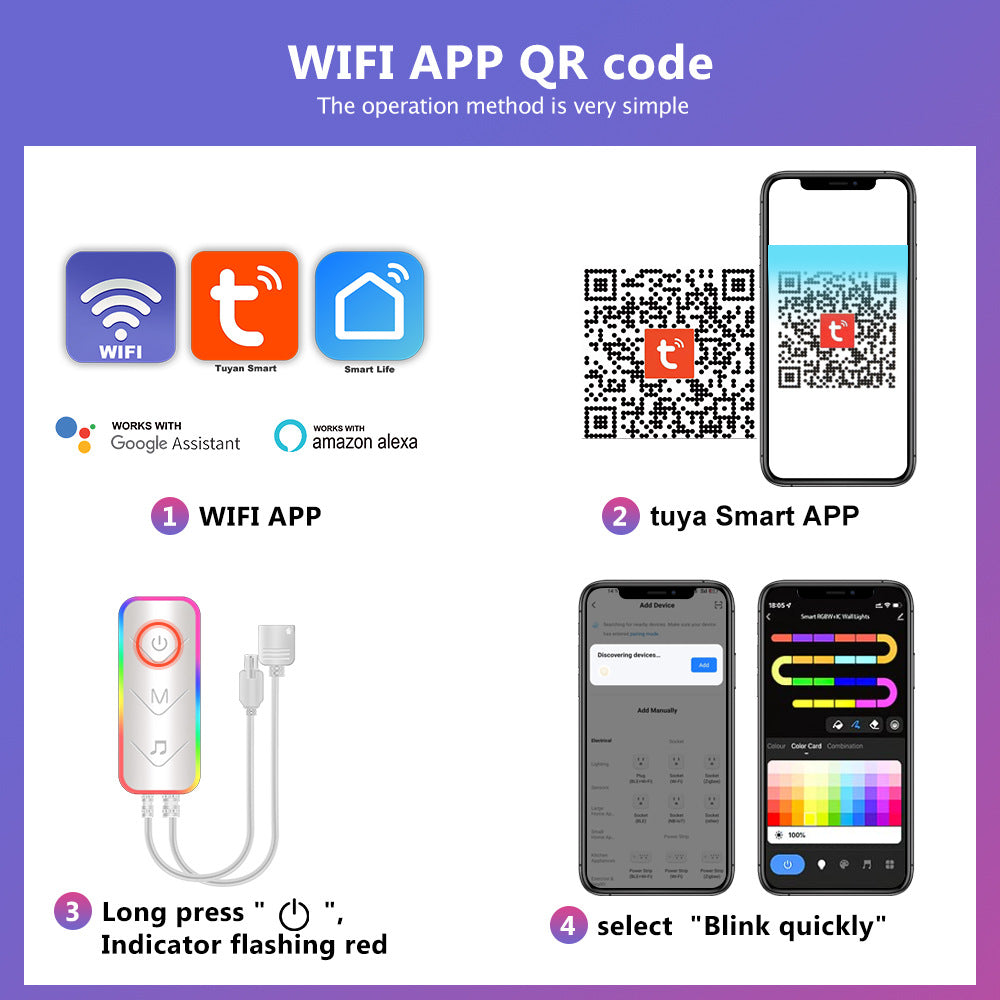 RGB Dream Color LED NEON Light Strip Kit in 16.4FT with 300LEDs Lighting Kit with APP Controlled Sound Active function Wireless Remote Control