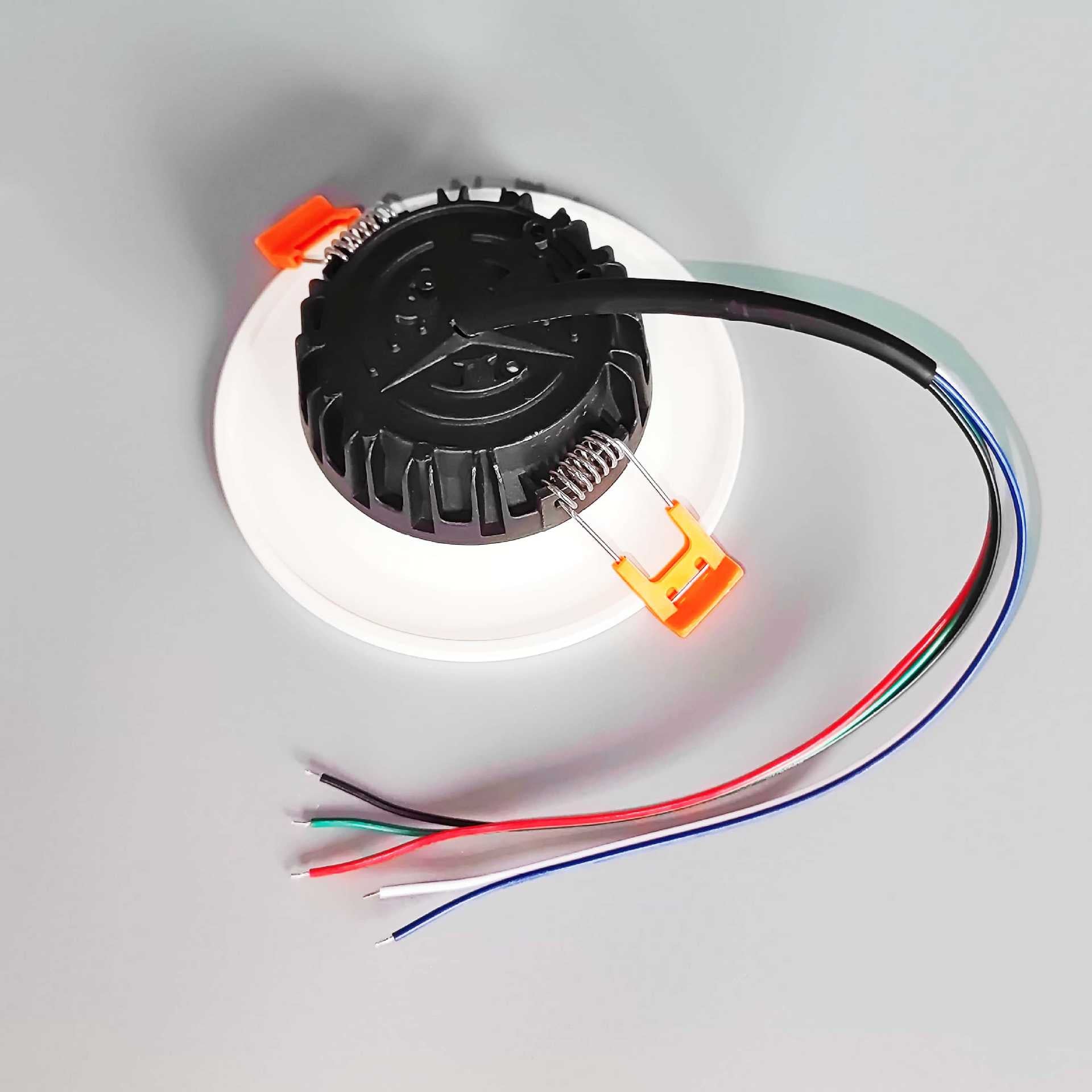 RGBW/RGBWW Super Bright Modern Recessed LED Lighting | 24V | 4W / 6W / 8W / 12W / 24W / 30W / 36W / 40W | White Round Embedded LED DownLights | 4 / 10Pack | Not Include RGBW Controller and Power Supply