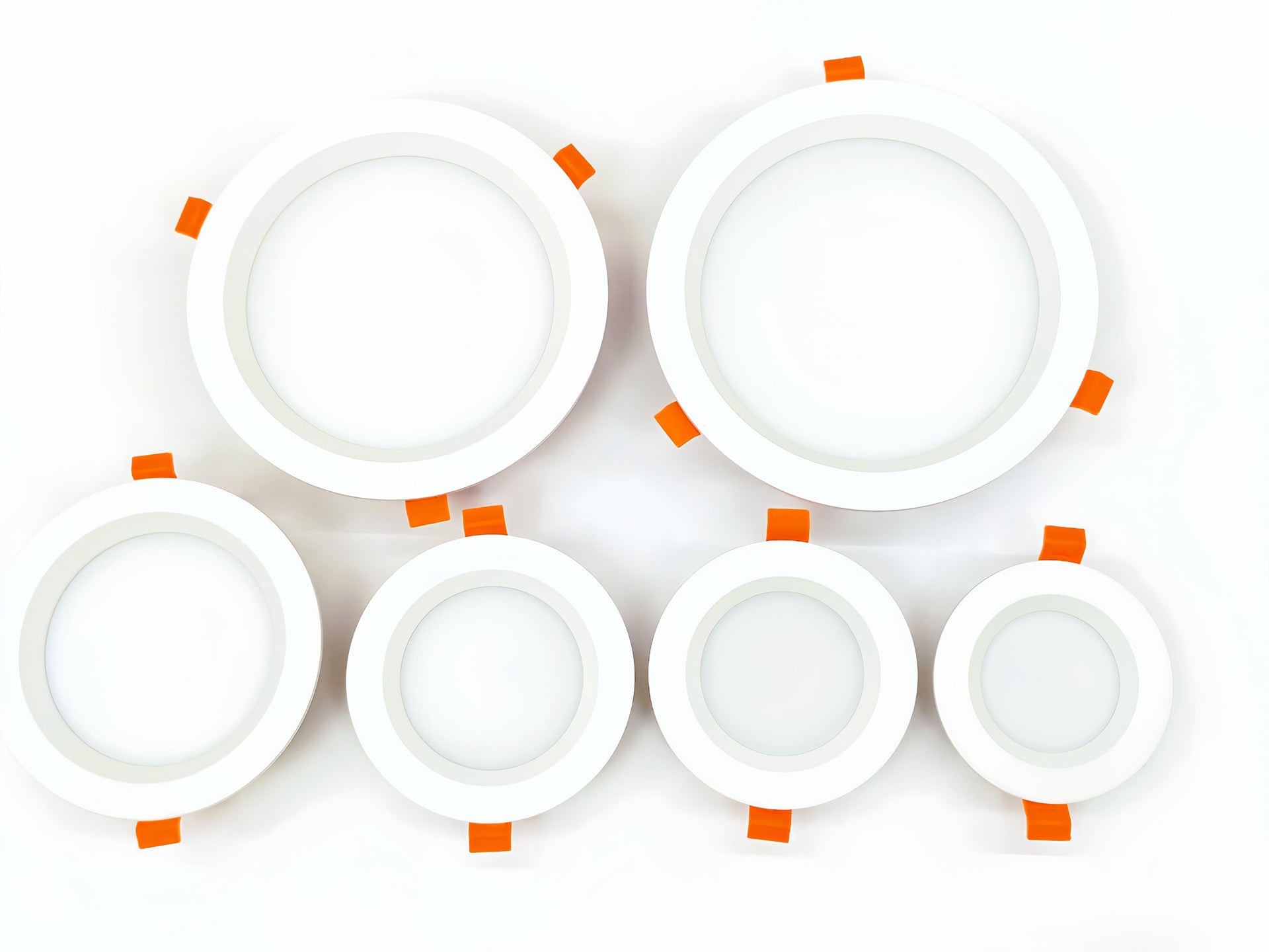 RGBW/RGBWW Super Bright Modern Recessed LED Lighting | 12V | 4W / 6W / 8W / 12W | White Round Embedded LED DownLights | 4 / 10Pack | Not Include RGBW Controller and Power Supply