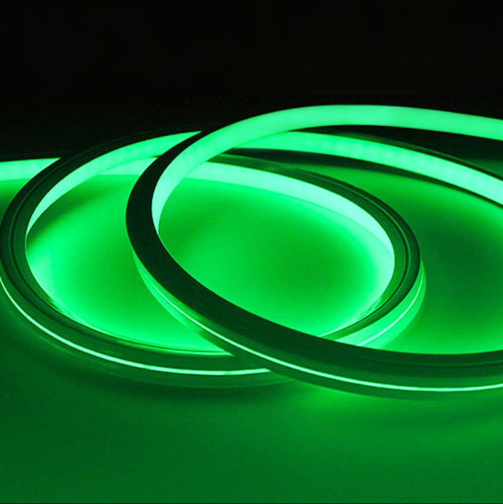 RGB Color Changing Neon LED Strip Light SMD5050 60LEDs/M | 16×16mm Flexible Silicone Neon Rope | IP67 Waterproof | Top-Bend & Side-Bend Options | 5M Roll (Strip Only)