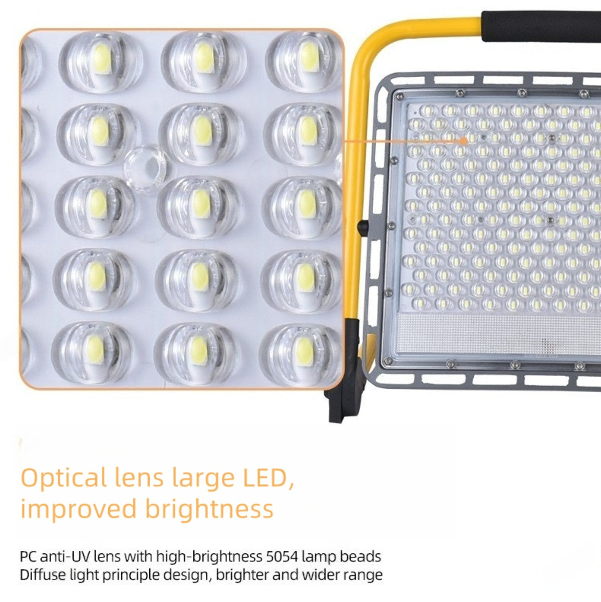 Rechargeable Portable LED Floodlight, 100W–400W, 6500K Daylight White, IP65 Waterproof Work Light with Lithium Battery and Remote Control for Outdoor, Camping, and Emergency Use