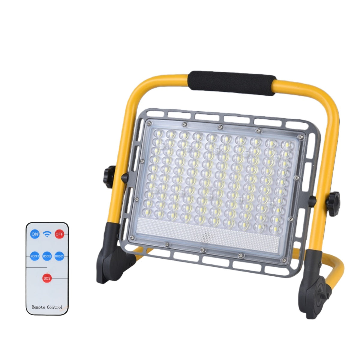 Rechargeable Portable LED Floodlight, 100W–400W, 6500K Daylight White, IP65 Waterproof Work Light with Lithium Battery and Remote Control for Outdoor, Camping, and Emergency Use
