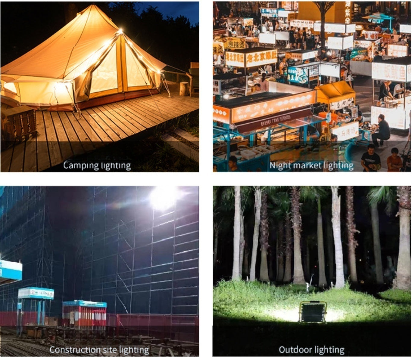 Rechargeable Portable LED Floodlight, 100W–400W, 6500K Daylight White, IP65 Waterproof Work Light with Lithium Battery and Remote Control for Outdoor, Camping, and Emergency Use