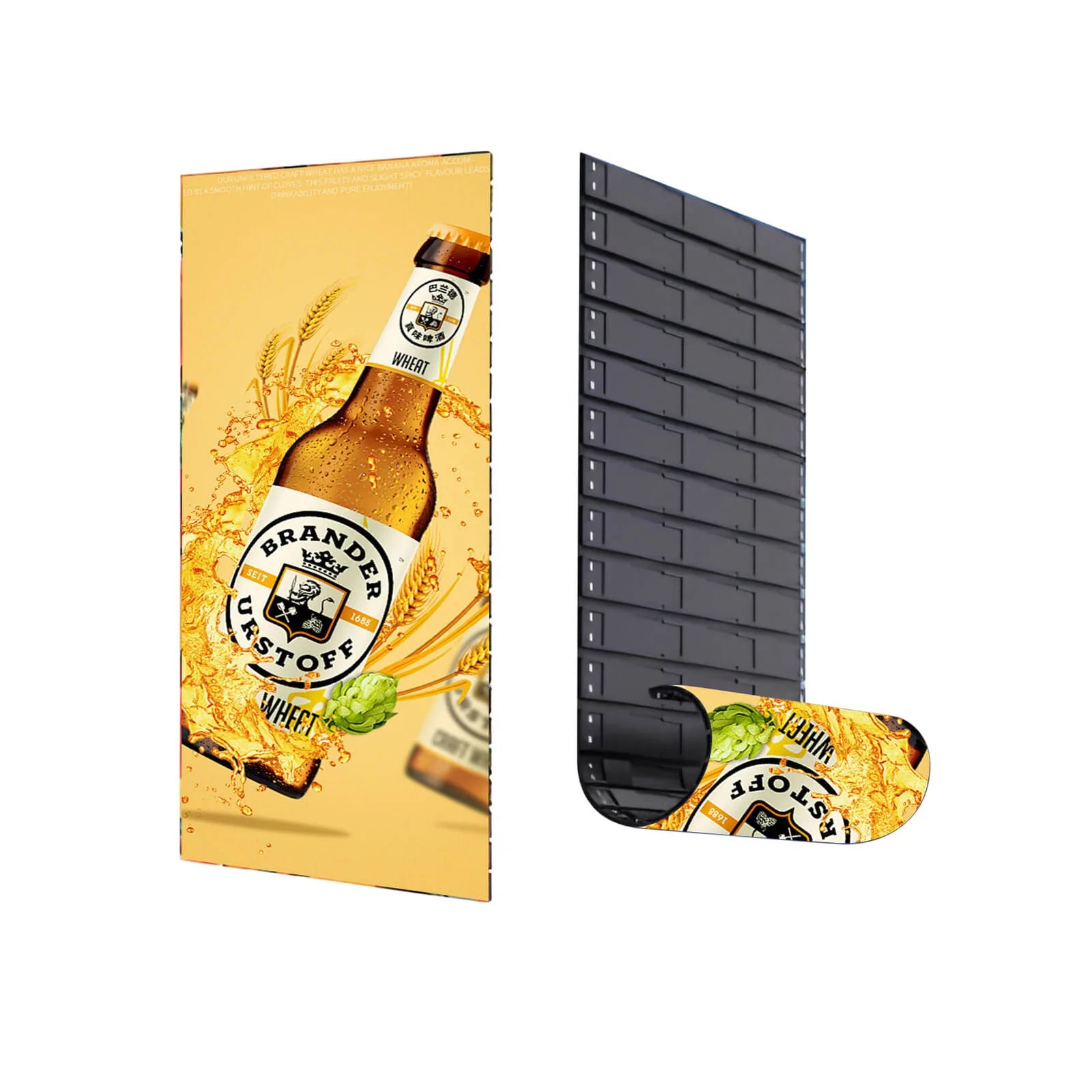 EP-RS Series Rollable LED Poster Display | 500×1000mm | P2.6 / P1.95 / P1.56 / P1.25 | Lightweight, Flexible & Portable | Supports Hanging & Magnetic Installation
