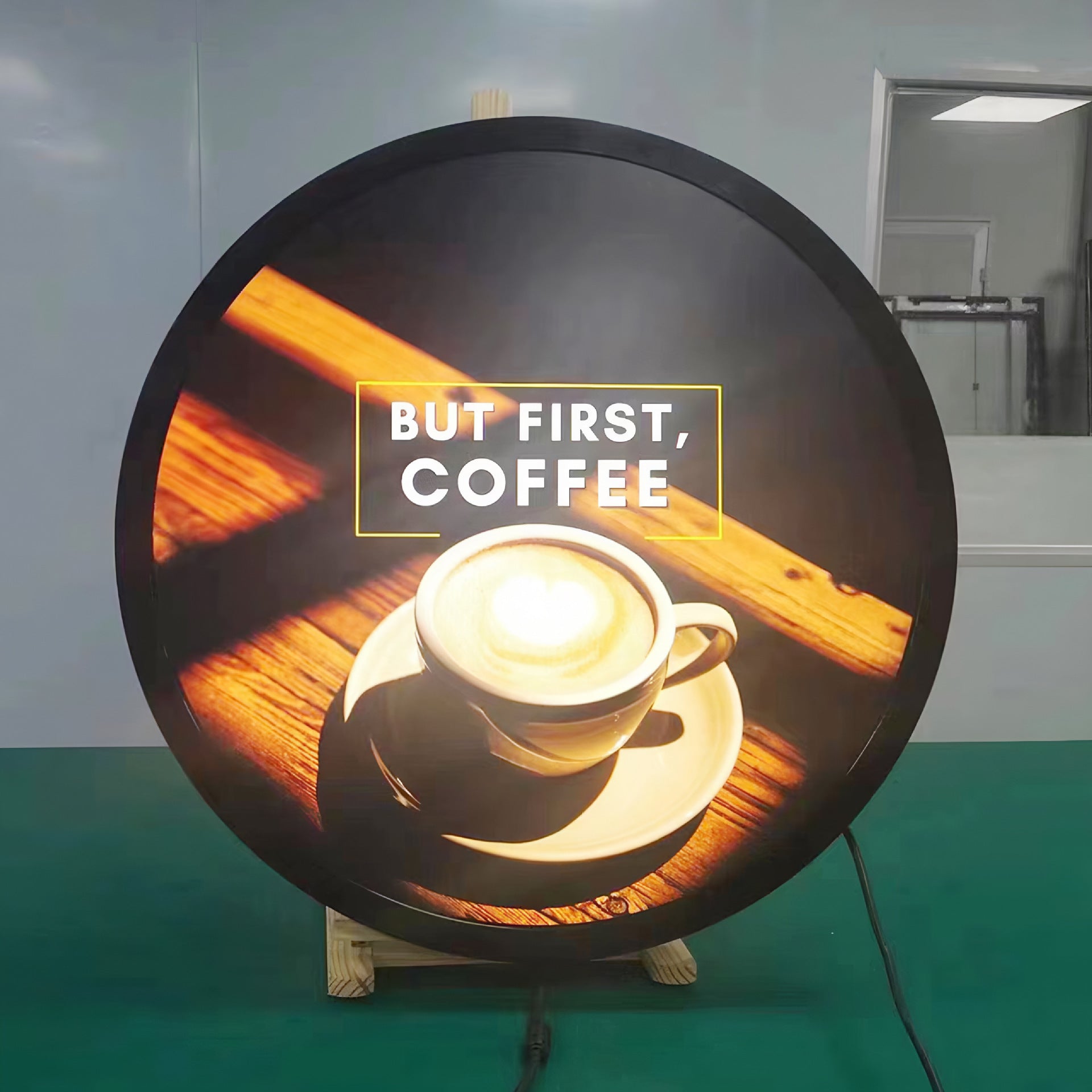 RD Series 23.6 Inch (Dia.599.4mm Viewable) Round / Circular LCD Digital Display Screen, Capacitive Touch (Optional), Cloud / APP / USB Disk