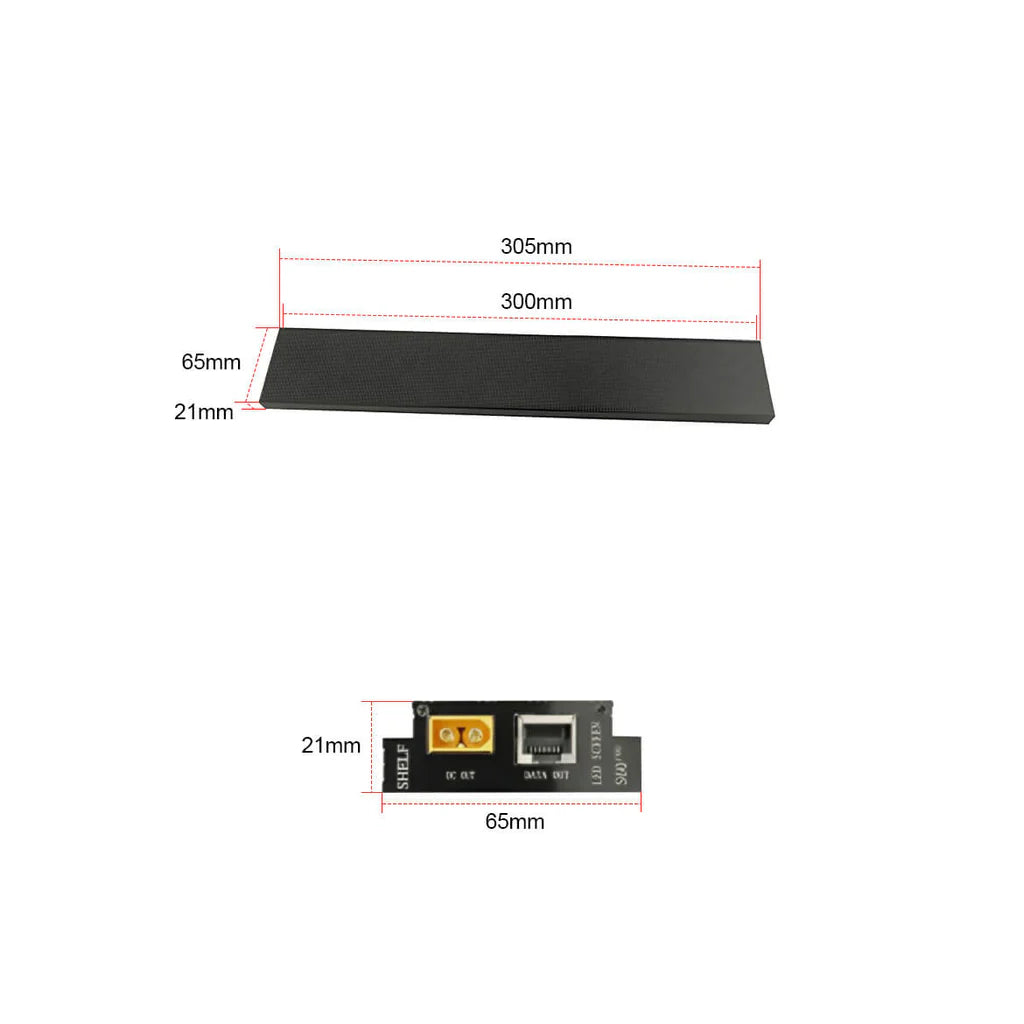4PCS Pack Shelf LED Display Strip P1.25 | P1.875 60mm (2.36'') Tall Digital Price Display for Stores