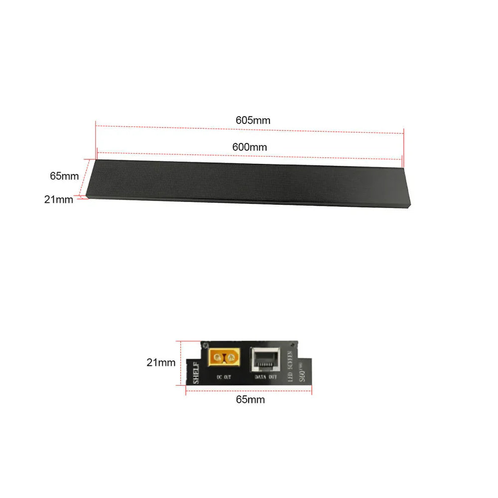 8er-Packung LED-Anzeigestreifen für Regale P1.25 | P1.875 60 mm (2,36 Zoll) hohe digitale Preisanzeige für Geschäfte