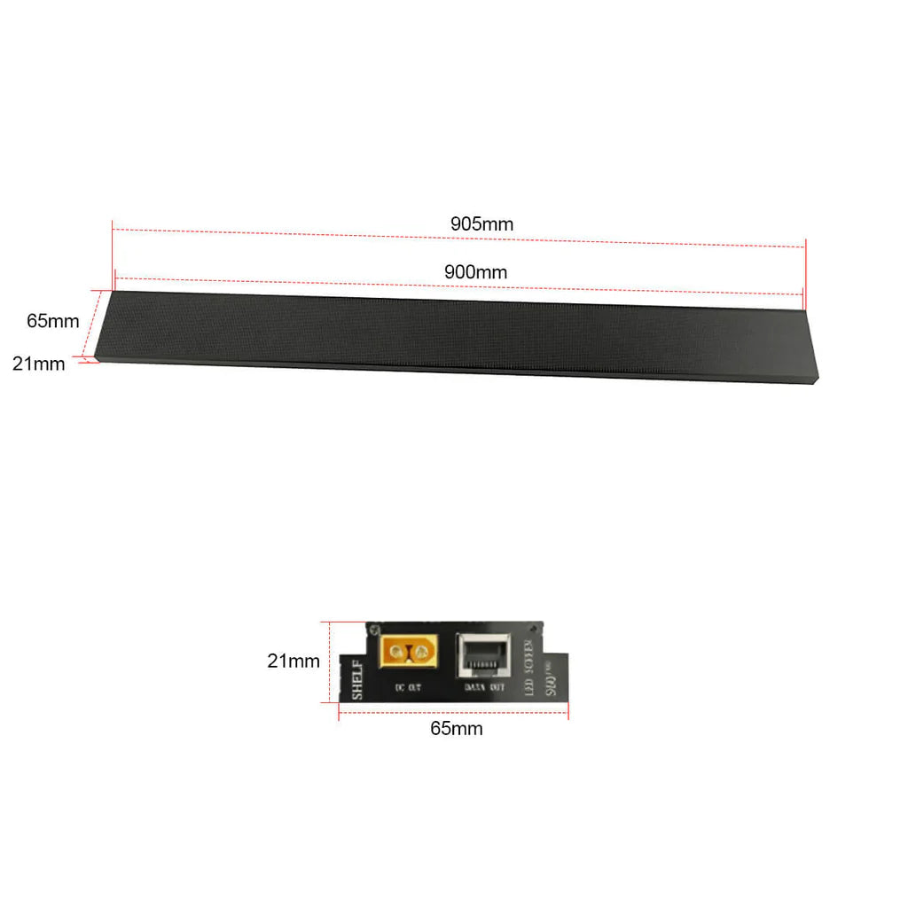 4PCS Pack Shelf LED Display Strip P1.25 | P1.875 60mm (2.36'') Tall Digital Price Display for Stores
