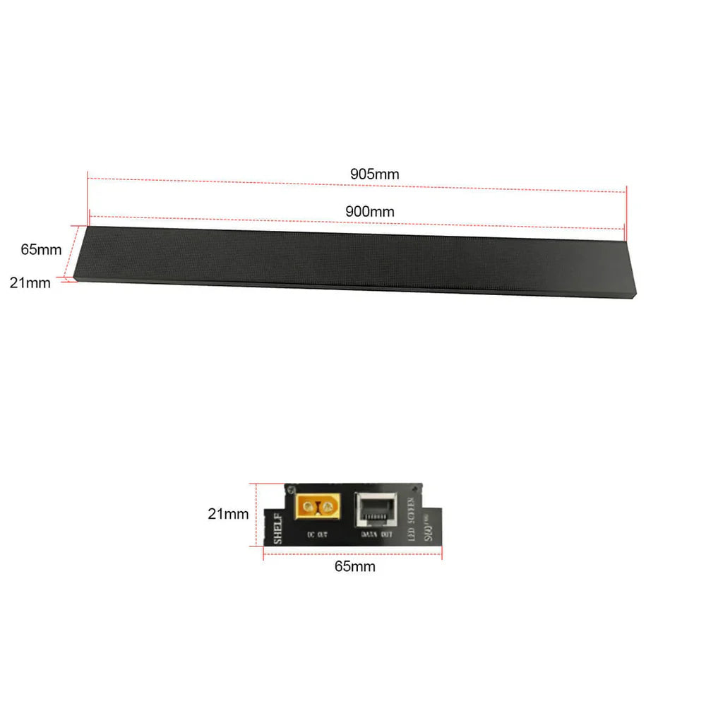 8er-Packung LED-Anzeigestreifen für Regale P1.25 | P1.875 60 mm (2,36 Zoll) hohe digitale Preisanzeige für Geschäfte