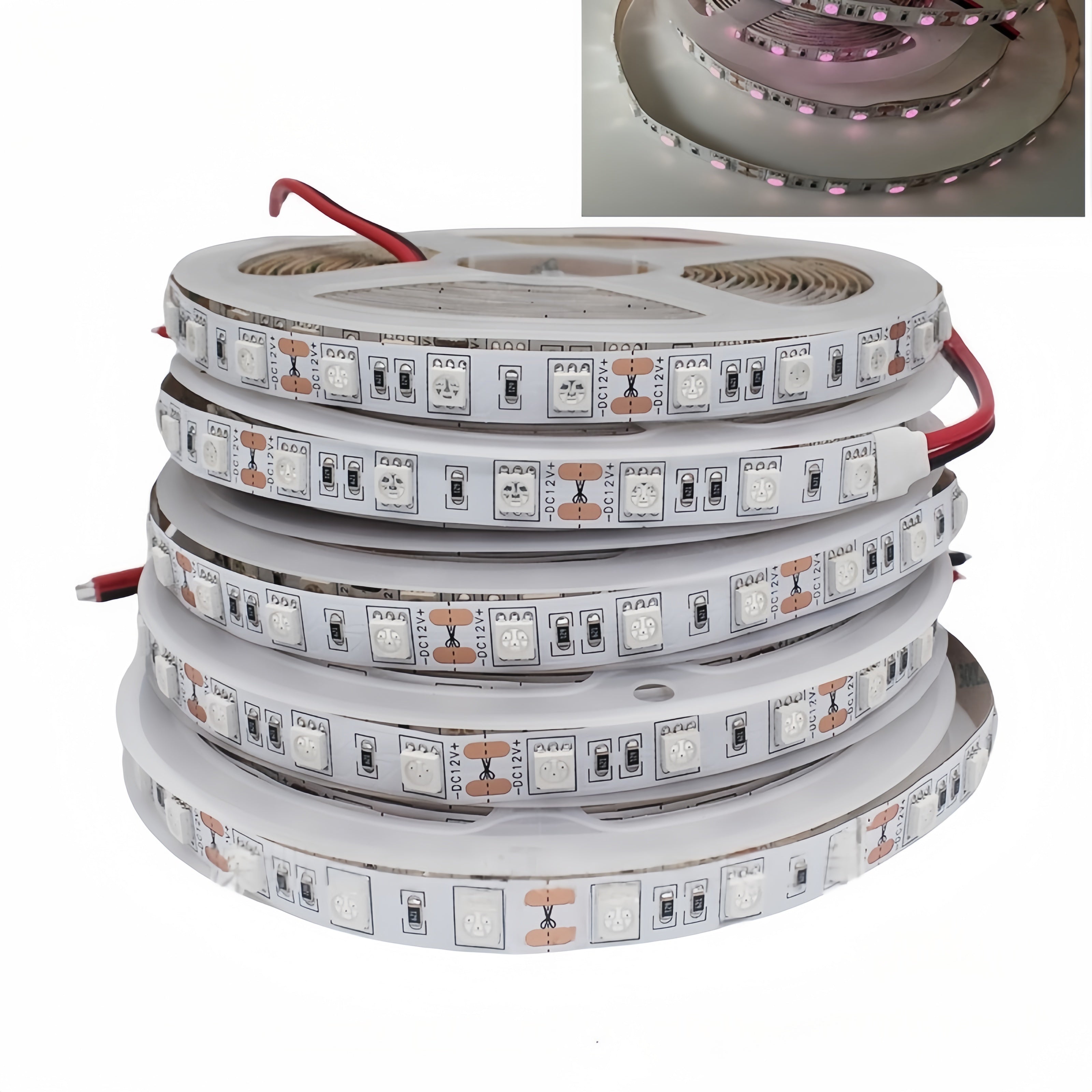 810nm SMD5050 DC12V Infrared LED Strip Light – High Power Near IR for Therapy, 30/60/120 LEDs/m, 5 Meters, IP00/IP65