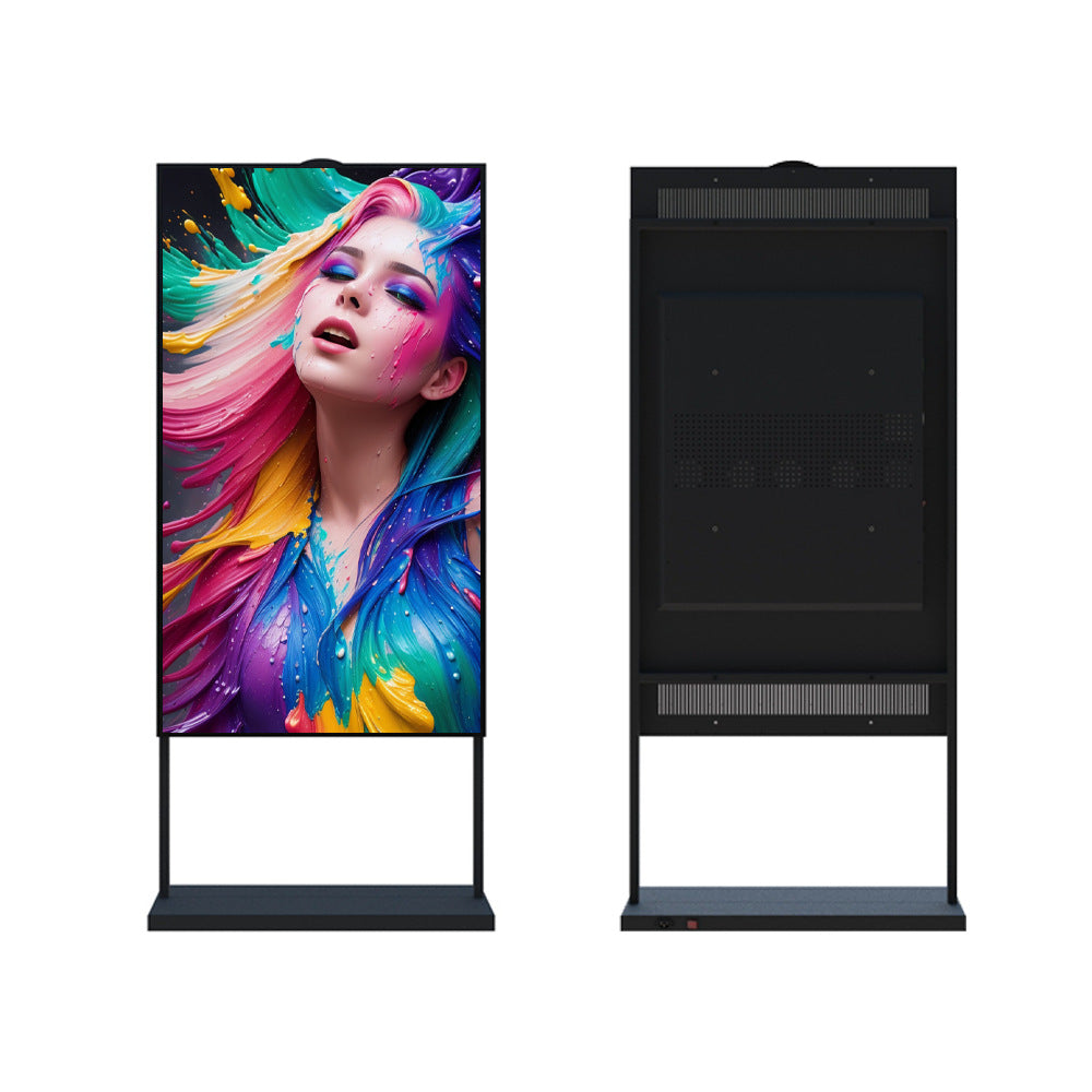 75" einseitiger 2500 Nits High Bright LCD-Werbemonitor für Schaufenster, Android RK3568 2G+32G, berührungslos, Cloud/APP/USB, Wandmontage/Bodenständer/Hängemontage