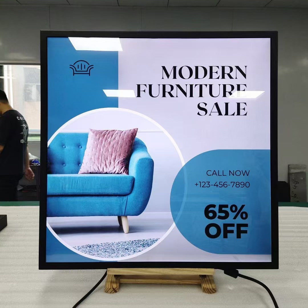 SQ Series 26.5 Inch (476×476mm Viewable) Square LCD Digital Screen Display, Cloud / APP / USB Disk Playback