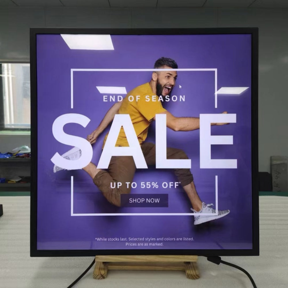 SQ Series 44.9 Inch (806.4×806.4mm Viewable) 1:1 Large Square LCD Display Screen, Cloud / APP / USB Disk