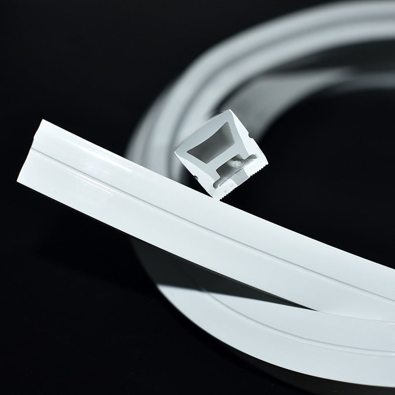 1M/5M/10M/20M Pack of  T1212  LED Neon Light Housing Kit with End Caps and Mounting Clips, Flexible Neon Channel Fit for 8mm Wide LED Strip Lights