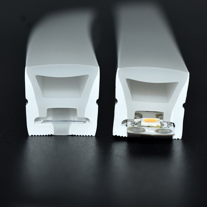 1M/5M/10M/20M Pack of  T1212  LED Neon Light Housing Kit with End Caps and Mounting Clips, Flexible Neon Channel Fit for 8mm Wide LED Strip Lights