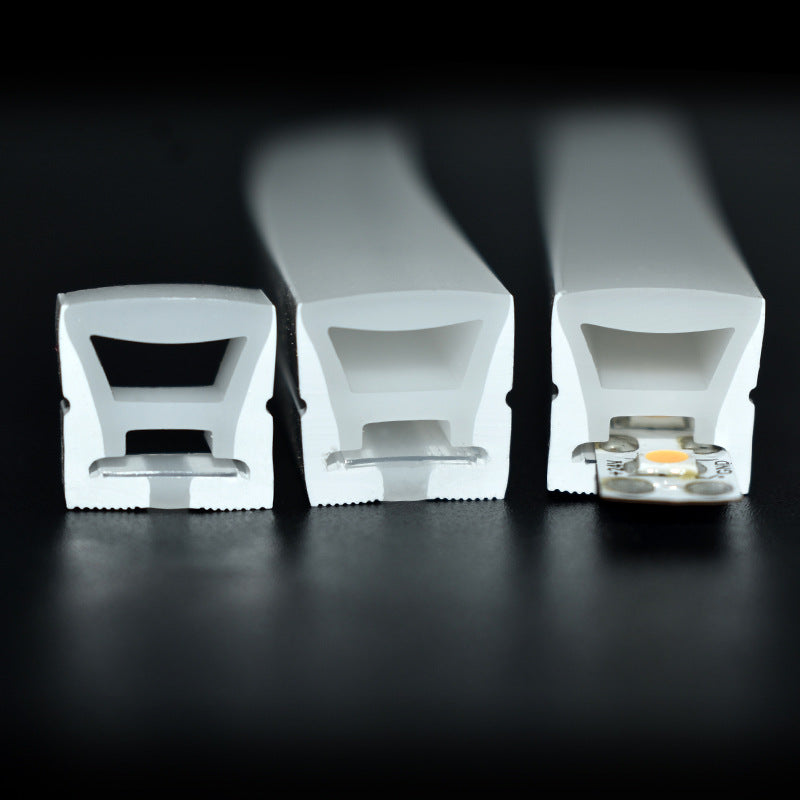 1M/5M/10M/20M Pack of  T1212  LED Neon Light Housing Kit with End Caps and Mounting Clips, Flexible Neon Channel Fit for 8mm Wide LED Strip Lights