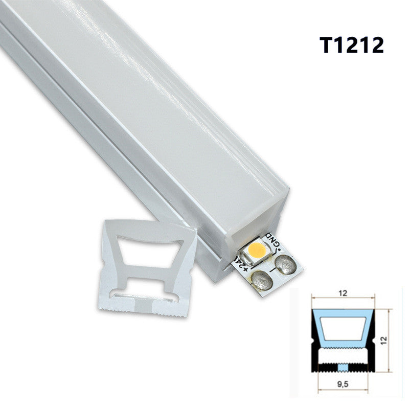 Neon Light Housing – S1220 Black Side Edge Lighting | 12x20mm Silicone LED Channel System | IP67 Waterproof | 10mm PCB Width | 164FT/50M | Local Stock US/UK/DE