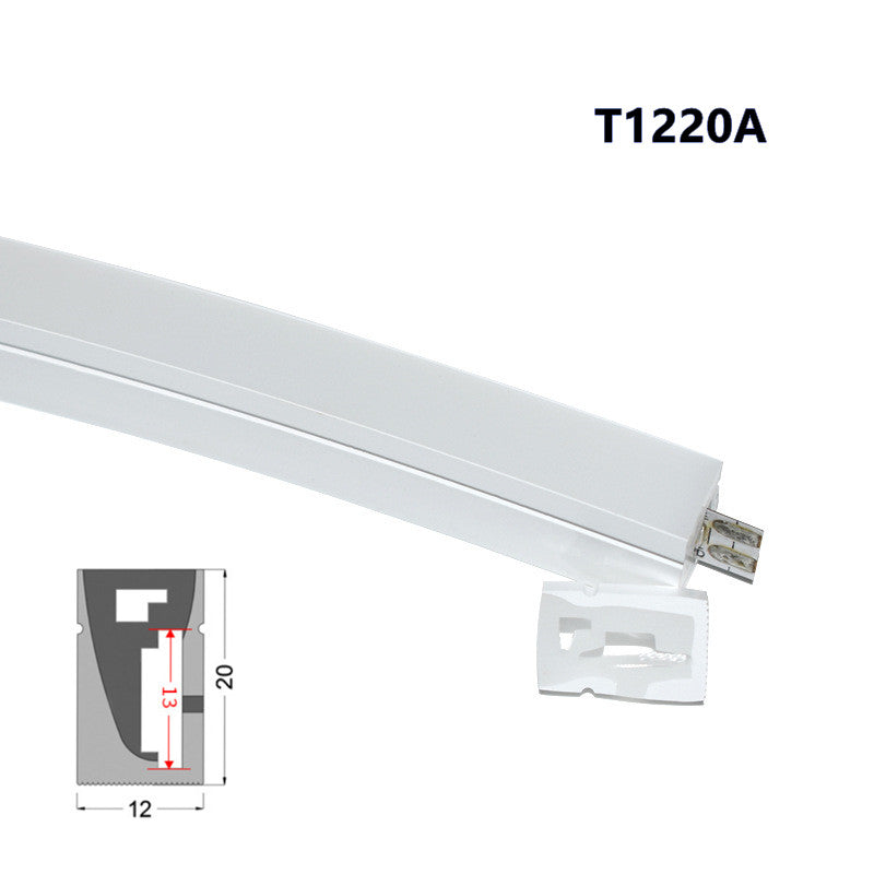 Neon Light Housing – S1220 Side Edge Lighting | 12x20mm Silicone LED Channel System | IP67 Waterproof | 10mm PCB Width | 164FT/50M | Local Stock US/UK/DE