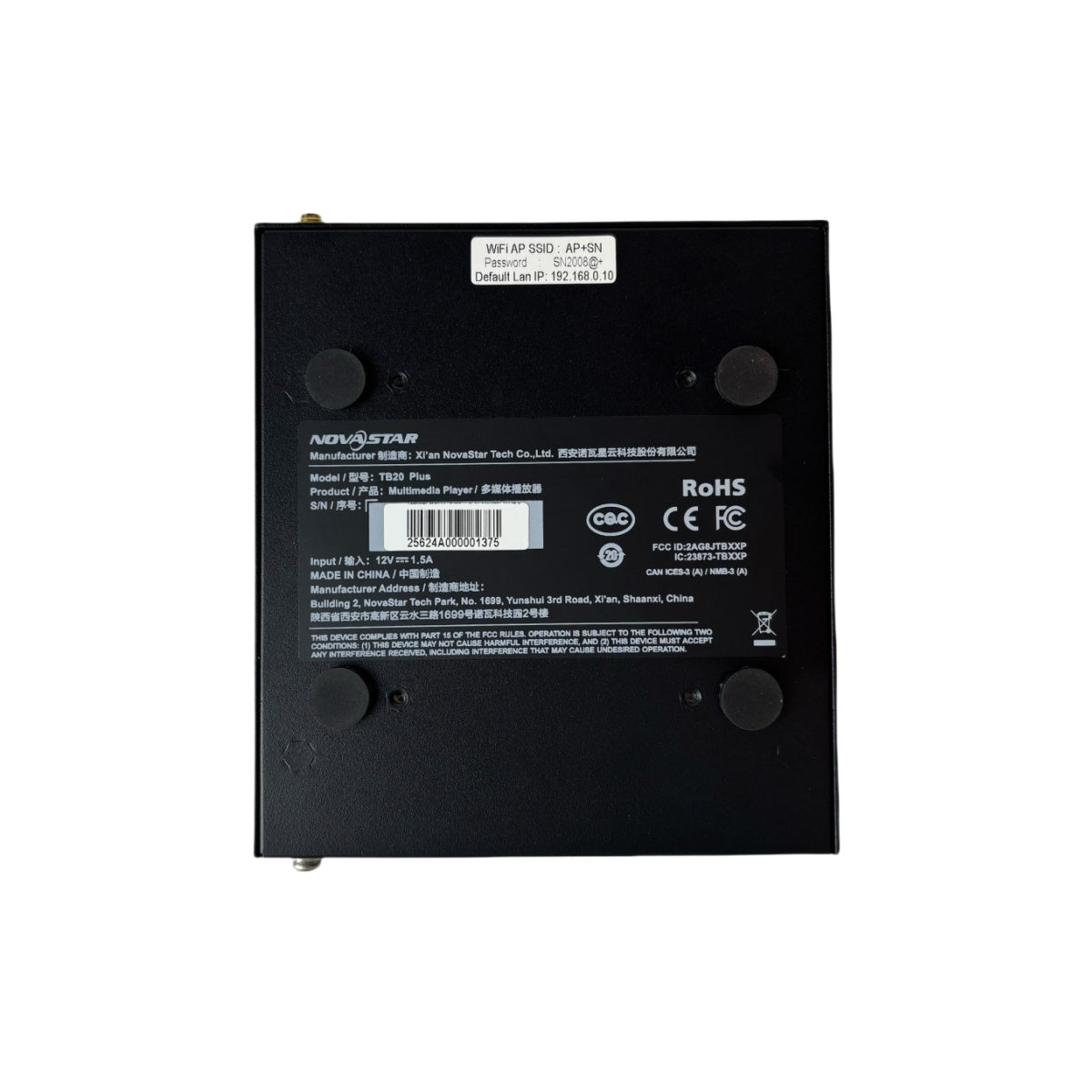 NovaStar TB20 Plus Multimedia-Player – 1,3 Millionen Pixel | Dual-Network-Port-Cloud-LED-Controller für LED-Bildschirme