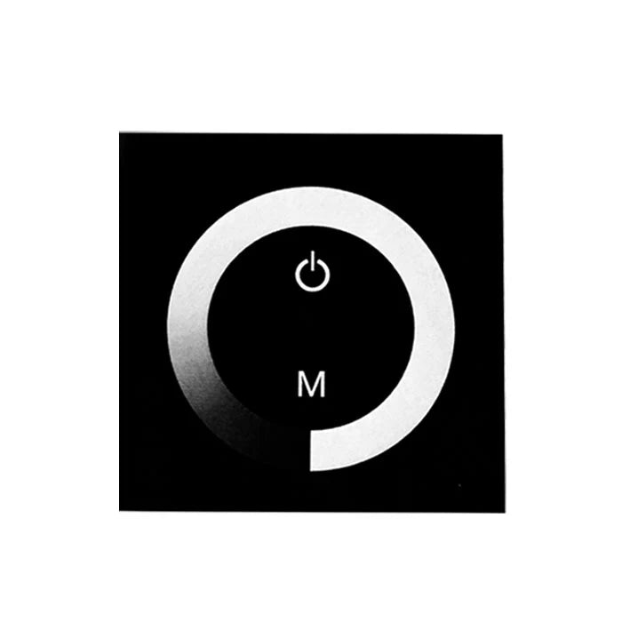 Einfarbiger LED-Streifen-Wandpanel-Touch-Dimmer – DC12V-24V | TM06 Touch Color Ring LED-Dimmer-Controller | Für LED-Streifen