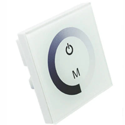 Einfarbiger LED-Streifen-Wandpanel-Touch-Dimmer – DC12V-24V | TM06 Touch Color Ring LED-Dimmer-Controller | Für LED-Streifen