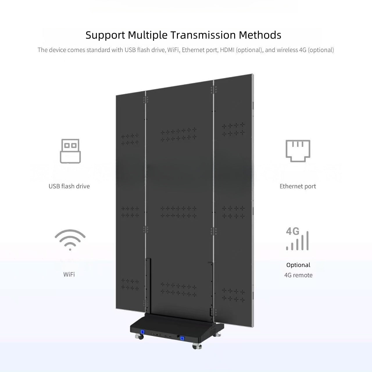 EP-TR Series Tri-Fold LED Poster Display | Foldable 1280×1920mm Panel | P2.5 / P2 / P1.86 / P1.53 / P1.25  | GOB Surface | Portable Indoor Kiosk Display