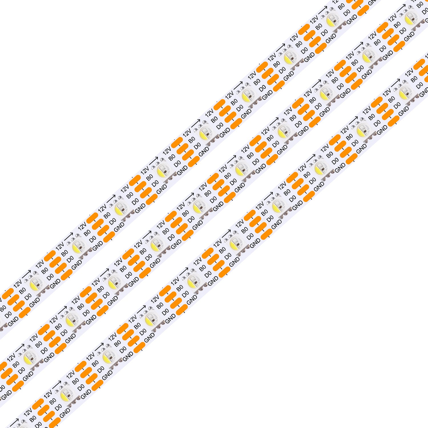 DC12V WS2815 RGBWIC LED Strip Light - 10mm PCB | RGBWW(RGB+3000K) | 4-In-1 SMD5050 Individually Addressable | Breakpoint Resume | 30/60/96 LEDs/M | White PCB | IP00 / IP65 / IP67 | for Party, Decoration, Home DIY Lighting Projects | 5/50M