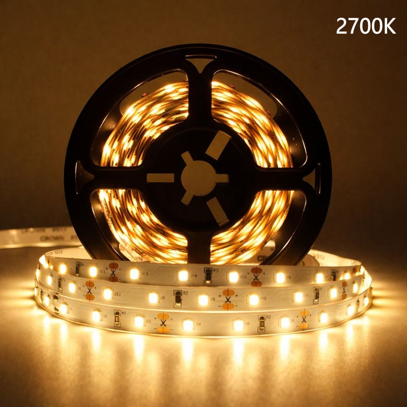 DC12V SMD5050 Full Spectrum LED Strip Light - CRI 97+ | 300 LEDs (60 LEDs/M) | 2700K / 3000K / 4000K / 5500K / 6500K | 12W/M | 10mm PCB | CRI 80+ | IP00 / IP67 | for Mirror, Kitchen Cabinet, Bedroom