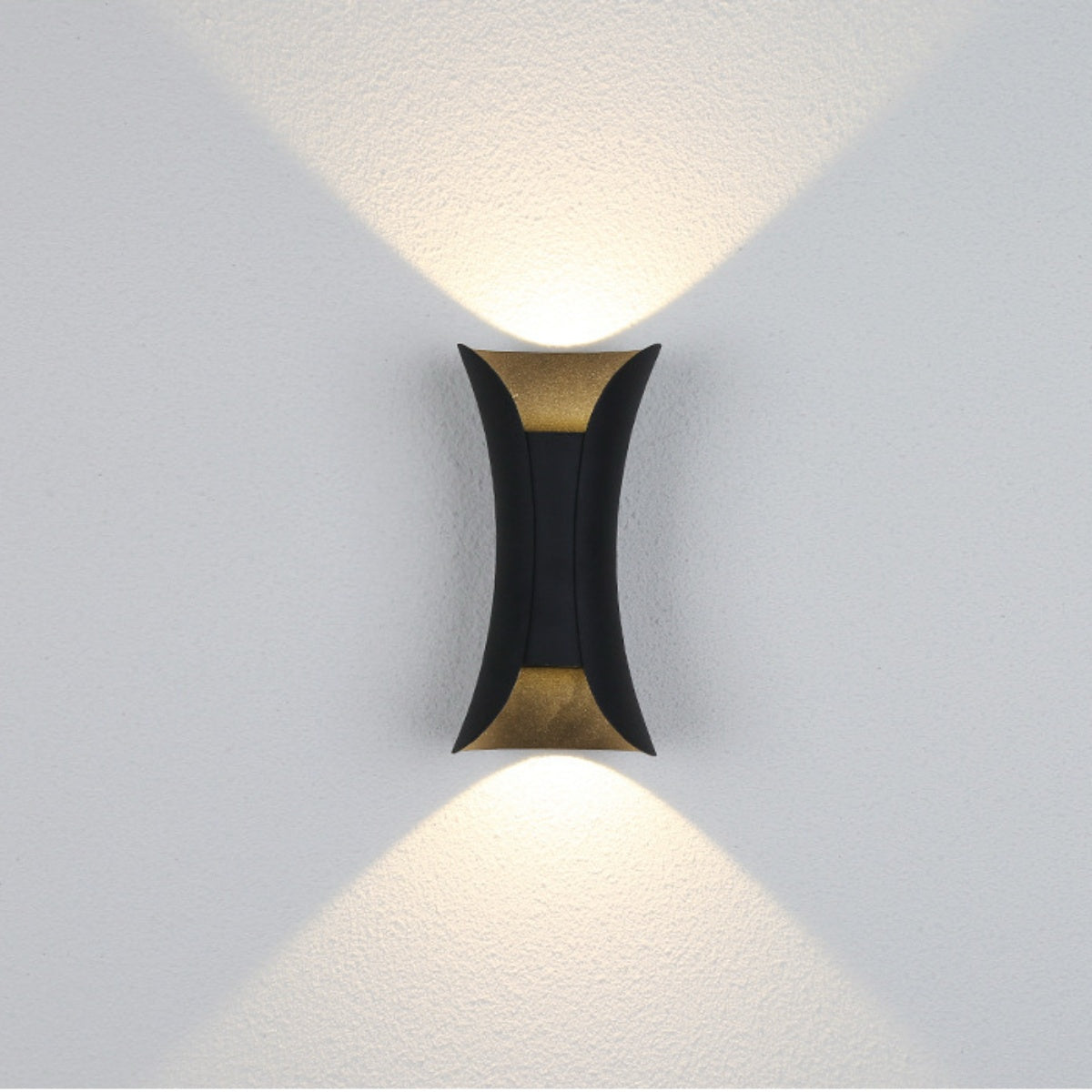 Waterproof LED Wall Light - 6W / 10W / 20W / 30W | 3000K / 6500K | White / Black / Black & Golden / White & Golden | Up & Down Outdoor Wall Sconce for Porch, Garden, Balcony & Indoor Decoration | Aluminum Housing | IP65 | 2-Pack