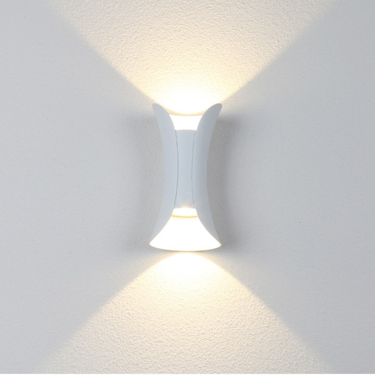 Waterproof LED Wall Light - 6W / 10W / 20W / 30W | 3000K / 6500K | White / Black / Black & Golden / White & Golden | Up & Down Outdoor Wall Sconce for Porch, Garden, Balcony & Indoor Decoration | Aluminum Housing | IP65 | 2-Pack