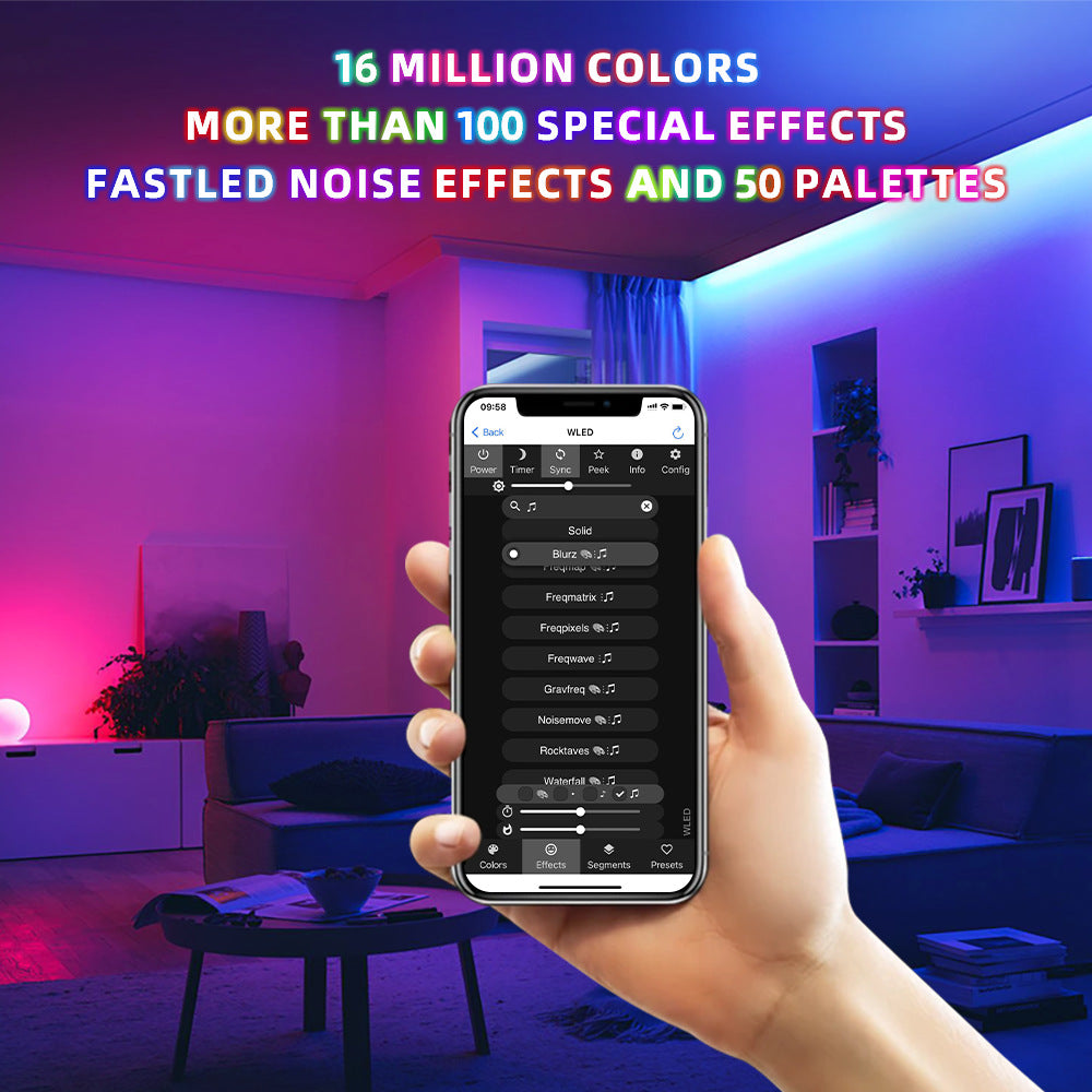 ESP32 WLED IP65 Waterproof Addressable LED Strip Controller | 5V/12V/24V | Single 15A / Dual 20A Output | Music Mic | Home Assistant & Alexa Compatible