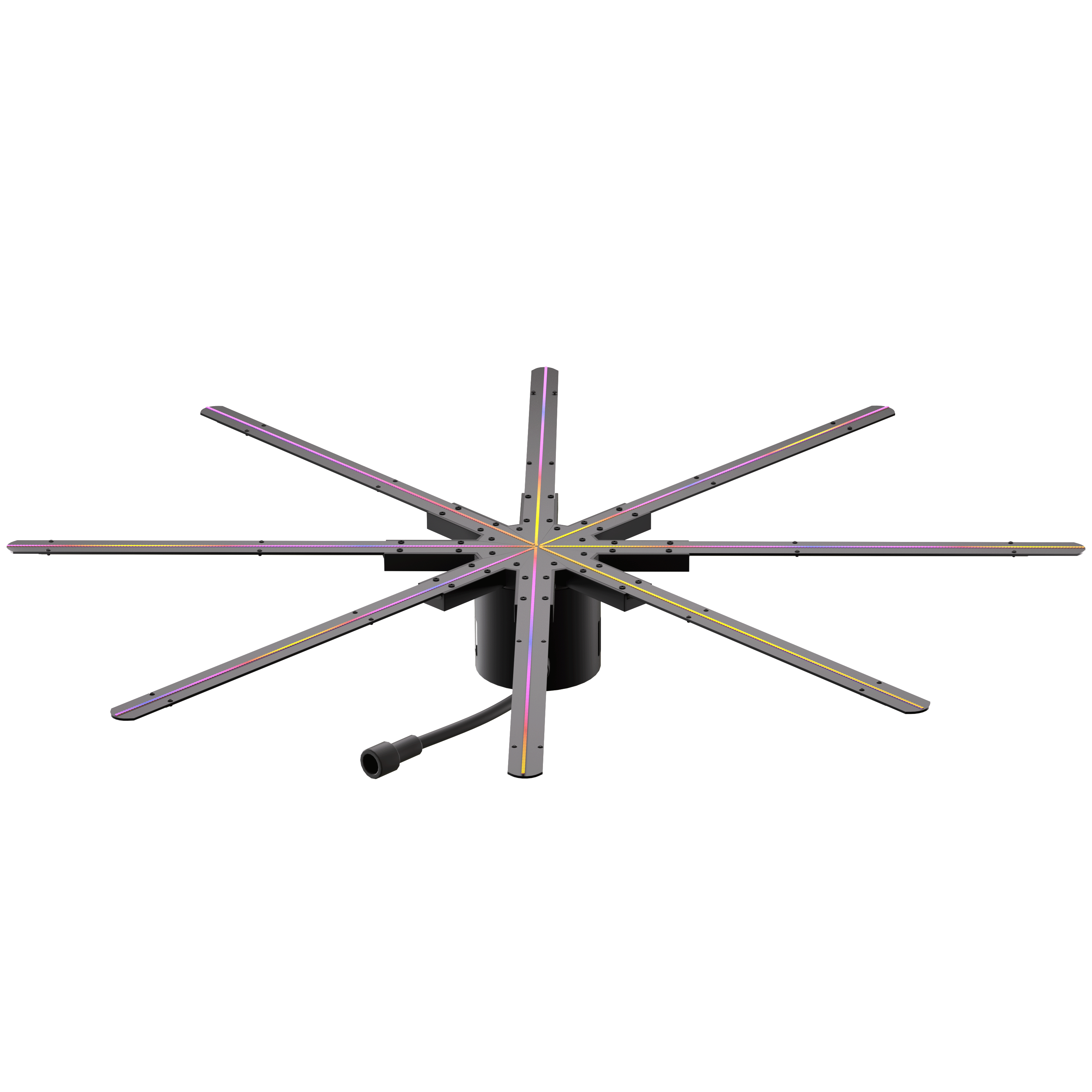 M Series Extra-Large 3D Hologram Fan LED Display – 130cm (51.2”) / 150cm (59.1”) | High Brightness Holographic Advertising Projector for Stage & Events | Fan Only / with Floor Stand (Heavy-Duty Frame)