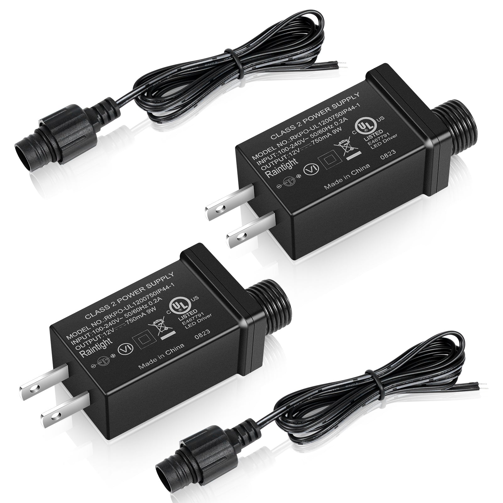 IP44 Class 2 Power Supply, AC 100–240V to DC 4.5V/12V/24V/30V Adapter Transformer, Waterproof Outdoor LED Driver for Inflatable Decorations, String Lights, Christmas Trees — US Plug