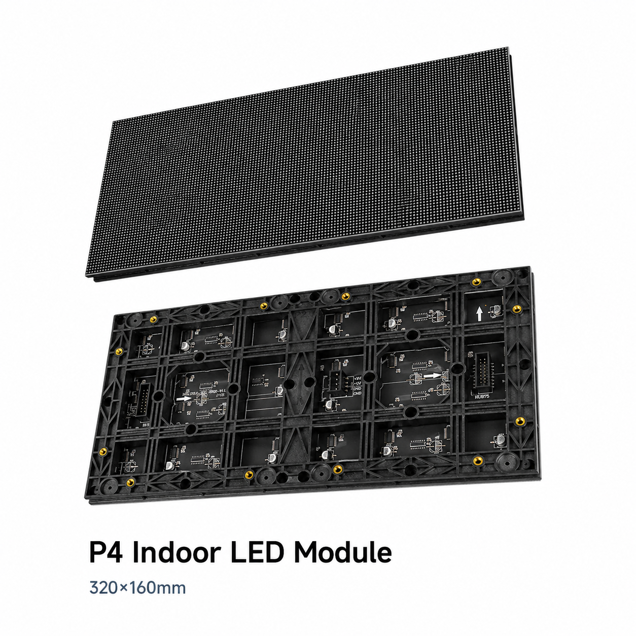 ID-S Series – P4 Indoor LED Display Module | 320×160mm | 3,200 Pixels RGB Tile | Full Color LED Panel | 600nits
