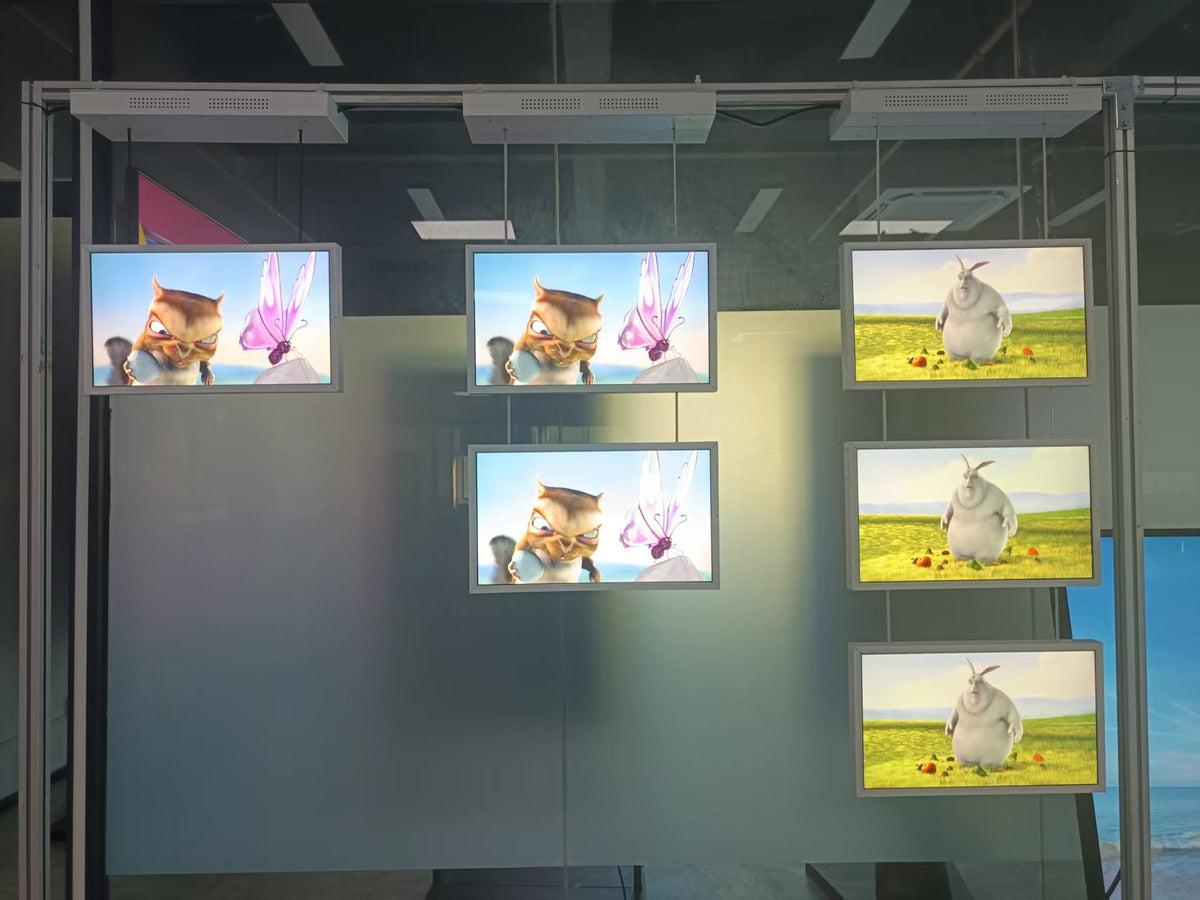 32" einseitiges 2500 Nits High Bright LCD-Fensterwerbedisplay, Android RK3568 2G+32G, ohne Touch, Cloud/APP/USB, Wandmontage/Bodenständer/Hängemontage